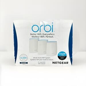 NETGEAR Orbi AC2200 WiFi System 3-Pack RBK43-200NAS | Router + 2 Satellites